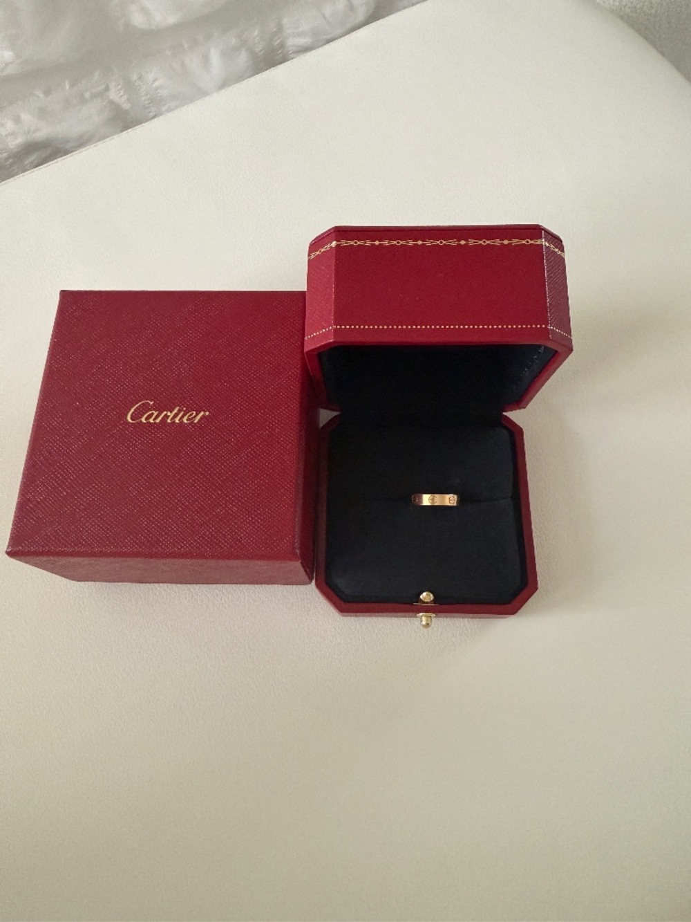 Yellow gold Cartier love band size 49